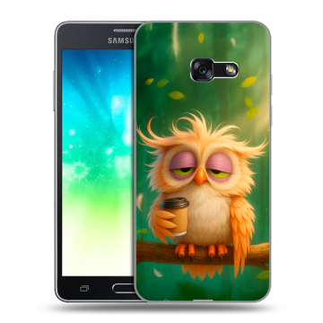 Силиконовый противоударный чехол на Samsung Galaxy A3 (2017) с принтом сова