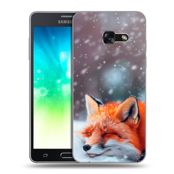 Силиконовый противоударный чехол на Samsung Galaxy A3 (2017) с принтом лиса Силиконовый противоударный чехол на Samsung Galaxy A3 (2017) с принтом лиса