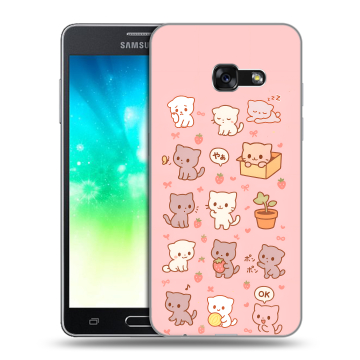Силиконовый противоударный чехол на Samsung Galaxy A3 (2017) с принтом Hello Kitty Хелоу Кити Силиконовый противоударный чехол на Samsung Galaxy A3 (2017) с принтом Hello Kitty Хелоу Кити
