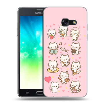 Силиконовый противоударный чехол на Samsung Galaxy A3 (2017) с принтом Hello Kitty Хелоу Кити