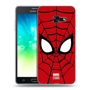 Силиконовый противоударный чехол на Samsung Galaxy A3 (2017) с принтом человек паук spiderman