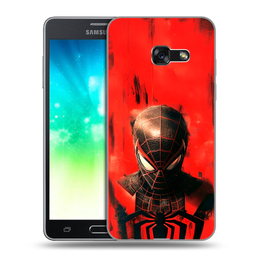 Силиконовый противоударный чехол на Samsung Galaxy A3 (2017) с принтом человек паук spiderman