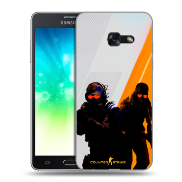 Силиконовый противоударный чехол на Samsung Galaxy A3 (2017) с принтом Контер страйк Counter strike Силиконовый противоударный чехол на Samsung Galaxy A3 (2017) с принтом Контер страйк Counter strike
