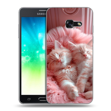 Силиконовый противоударный чехол на Samsung Galaxy A3 (2017) с принтом котята котики