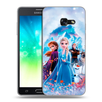 Силиконовый противоударный чехол на Samsung Galaxy A3 (2017) с принтом Холодное сердце Frozen