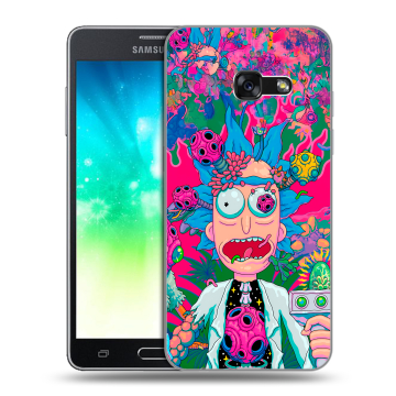 Силиконовый противоударный чехол на Samsung Galaxy A3 (2017) с принтом Рик и Морти Rick Morty
