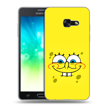 Силиконовый противоударный чехол на Samsung Galaxy A3 (2017) с принтом спанчбоб спанч боб