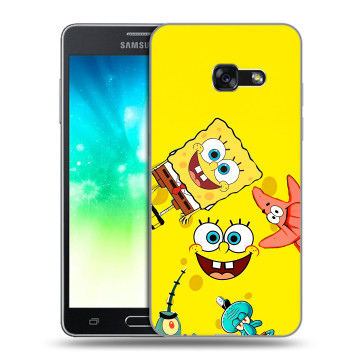 Силиконовый противоударный чехол на Samsung Galaxy A3 (2017) с принтом Спанч боб Спанчбоб Силиконовый противоударный чехол на Samsung Galaxy A3 (2017) с принтом Спанч боб Спанчбоб