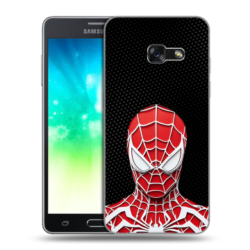 Силиконовый противоударный чехол на Samsung Galaxy A3 (2017) с принтом человек паук spiderman Силиконовый противоударный чехол на Samsung Galaxy A3 (2017) с принтом человек паук spiderman