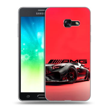 Силиконовый противоударный чехол на Samsung Galaxy A3 (2017) с принтом Мерседес Mercedes AMG Силиконовый противоударный чехол на Samsung Galaxy A3 (2017) с принтом Мерседес Mercedes AMG