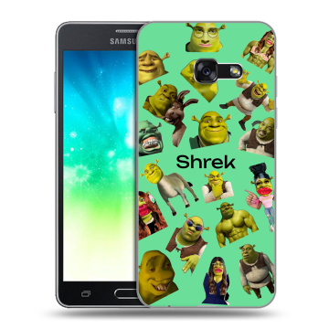 Силиконовый противоударный чехол на Samsung Galaxy A3 (2017) с принтом Шрек Shrek Силиконовый противоударный чехол на Samsung Galaxy A3 (2017) с принтом Шрек Shrek