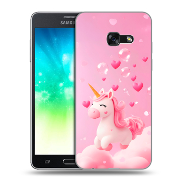 Силиконовый противоударный чехол на Samsung Galaxy A3 (2017) с принтом Единорог