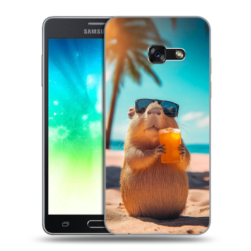 Силиконовый противоударный чехол на Samsung Galaxy A3 (2017) с принтом Капибара