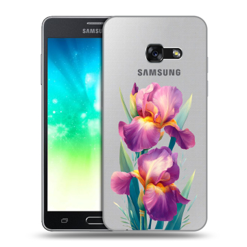 Силиконовый противоударный чехол на Samsung Galaxy A3 (2017) с принтом Цветы орхидеи Силиконовый противоударный чехол на Samsung Galaxy A3 (2017) с принтом Цветы орхидеи