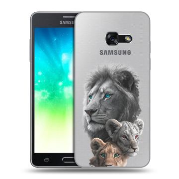Силиконовый противоударный чехол на Samsung Galaxy A3 (2017) с принтом Львы Силиконовый противоударный чехол на Samsung Galaxy A3 (2017) с принтом Львы