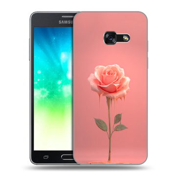 Силиконовый противоударный чехол на Samsung Galaxy A3 (2017) с принтом Розовая роза Силиконовый противоударный чехол на Samsung Galaxy A3 (2017) с принтом Розовая роза