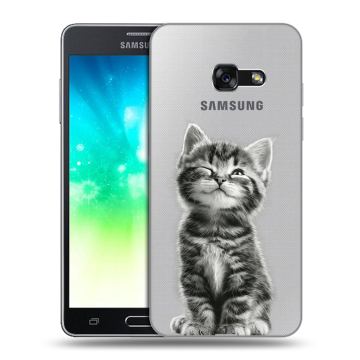 Силиконовый противоударный чехол на Samsung Galaxy A3 (2017) с принтом Котенок Силиконовый противоударный чехол на Samsung Galaxy A3 (2017) с принтом Котенок