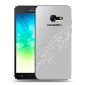 Силиконовый противоударный чехол на Samsung Galaxy A3 (2017) с принтом Сотворение мира Силиконовый противоударный чехол на Samsung Galaxy A3 (2017) с принтом Сотворение мира