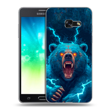 Силиконовый противоударный чехол на Samsung Galaxy A3 (2017) с принтом Медведь Силиконовый противоударный чехол на Samsung Galaxy A3 (2017) с принтом Медведь