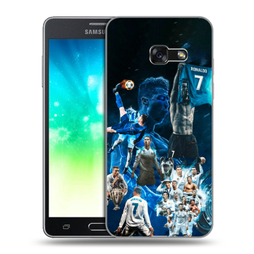 Силиконовый противоударный чехол на Samsung Galaxy A3 (2017) с принтом Реал Роналдо