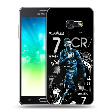 Силиконовый противоударный чехол на Samsung Galaxy A3 (2017) с принтом Реал Роналдо