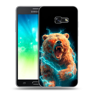 Силиконовый противоударный чехол на Samsung Galaxy A3 (2017) с принтом Медведь Силиконовый противоударный чехол на Samsung Galaxy A3 (2017) с принтом Медведь