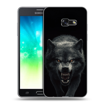 Силиконовый противоударный чехол на Samsung Galaxy A3 (2017) с принтом Волк