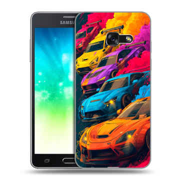 Силиконовый противоударный чехол на Samsung Galaxy A3 (2017) с принтом Тачки Силиконовый противоударный чехол на Samsung Galaxy A3 (2017) с принтом Тачки