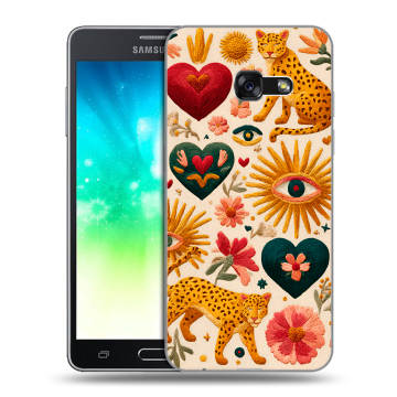 Силиконовый противоударный чехол на Samsung Galaxy A3 (2017) с принтом Модный принт Силиконовый противоударный чехол на Samsung Galaxy A3 (2017) с принтом Модный принт