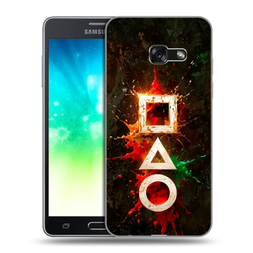 Силиконовый противоударный чехол на Samsung Galaxy A3 (2017) с принтом Squid Game Игра кальмара Силиконовый противоударный чехол на Samsung Galaxy A3 (2017) с принтом Squid Game Игра кальмара