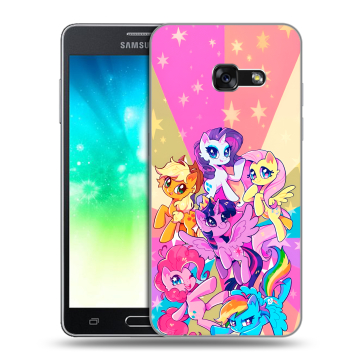 Силиконовый противоударный чехол на Samsung Galaxy A3 (2017) с принтом My little pony Дружба чудо