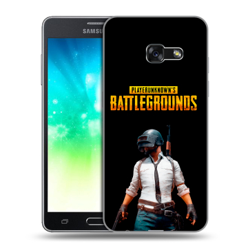 Силиконовый противоударный чехол на Samsung Galaxy A3 (2017) с принтом PUGB ПАГБ