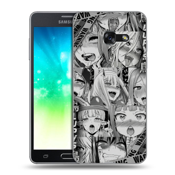 Силиконовый противоударный чехол на Samsung Galaxy A3 (2017) с принтом Ahegao Ахегао Аниме Силиконовый противоударный чехол на Samsung Galaxy A3 (2017) с принтом Ahegao Ахегао Аниме
