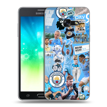 Силиконовый противоударный чехол на Samsung Galaxy A3 (2017) с принтом Man City Манчестер Сити Силиконовый противоударный чехол на Samsung Galaxy A3 (2017) с принтом Man City Манчестер Сити