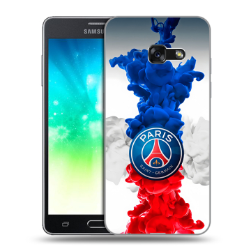 Силиконовый противоударный чехол на Samsung Galaxy A3 (2017) с принтом PSG ПСЖ Силиконовый противоударный чехол на Samsung Galaxy A3 (2017) с принтом PSG ПСЖ