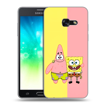 Силиконовый противоударный чехол на Samsung Galaxy A3 (2017) с принтом Спанч боб Спанчбоб