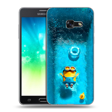 Силиконовый противоударный чехол на Samsung Galaxy A3 (2017) с принтом Миньоны