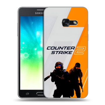 Силиконовый противоударный чехол на Samsung Galaxy A3 (2017) с принтом Counter Strike