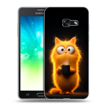 Силиконовый противоударный чехол на Samsung Galaxy A3 (2017) с принтом Смешной кот