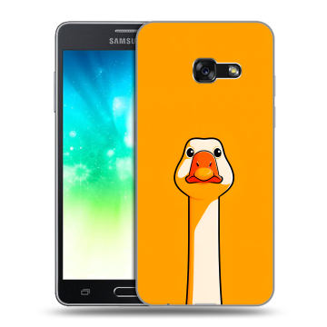 Силиконовый противоударный чехол на Samsung Galaxy A3 (2017) с принтом Смешная утка Силиконовый противоударный чехол на Samsung Galaxy A3 (2017) с принтом Смешная утка