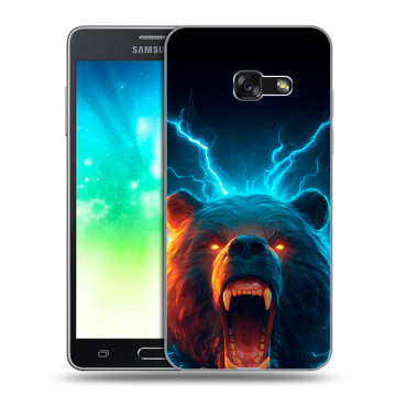 Силиконовый противоударный чехол на Samsung Galaxy A3 (2017) с принтом Медведь Силиконовый противоударный чехол на Samsung Galaxy A3 (2017) с принтом Медведь