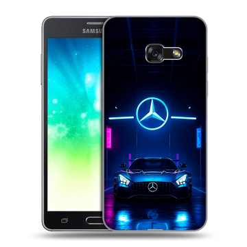 Силиконовый противоударный чехол на Samsung Galaxy A3 (2017) с принтом Mercedes Мерседес