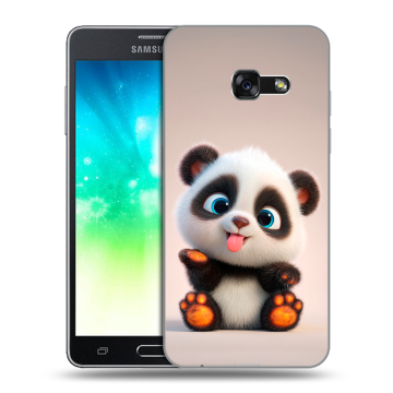 Силиконовый противоударный чехол на Samsung Galaxy A3 (2017) с принтом милая панда