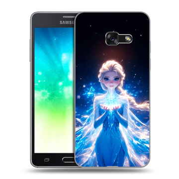 Силиконовый противоударный чехол на Samsung Galaxy A3 (2017) с принтом Холодное сердце Frozen
