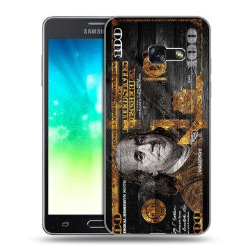 Силиконовый противоударный чехол на Samsung Galaxy A3 (2017) с принтом Доллар деньги