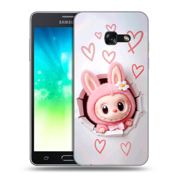 Силиконовый противоударный чехол на Samsung Galaxy A3 (2017) с принтом Labubu Лабубу