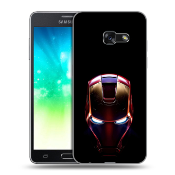 Силиконовый противоударный чехол на Samsung Galaxy A3 (2017) с принтом IronMan Железный человек