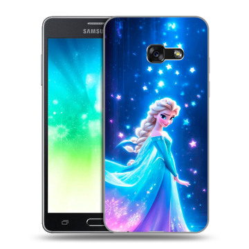 Силиконовый противоударный чехол на Samsung Galaxy A3 (2017) с принтом Холодное сердце Frozen