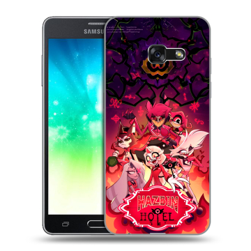 Силиконовый противоударный чехол на Samsung Galaxy A3 (2017) с принтом Hazbin Hotel Отель Хазбин