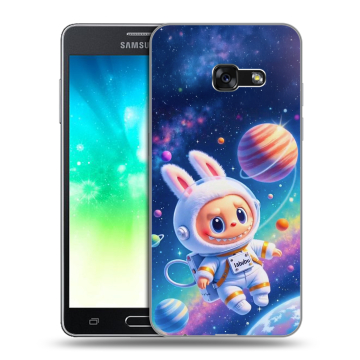 Силиконовый противоударный чехол на Samsung Galaxy A3 (2017) с принтом Labubu Лабубу Силиконовый противоударный чехол на Samsung Galaxy A3 (2017) с принтом Labubu Лабубу